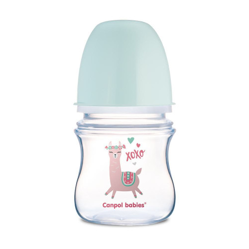 Antikoliková širokohrdlá fľaša Exotic animals 120 ml Canpol babies