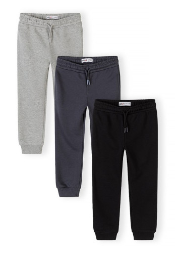 Chlapčenské tepláky slim-fit 3pack Mix farieb šedá Minoti