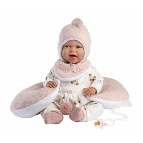 New born realistická bábika bábätko so zvukmi a mäkkým látkovým telom - 42 cm Llorens