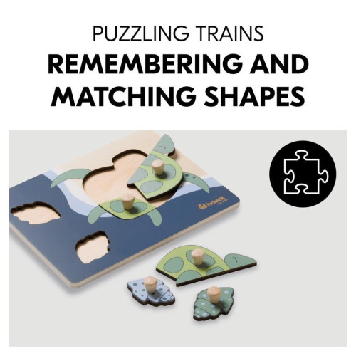 Hauck drevené Puzzle s úchytmi Puzzle N Sort Turtle