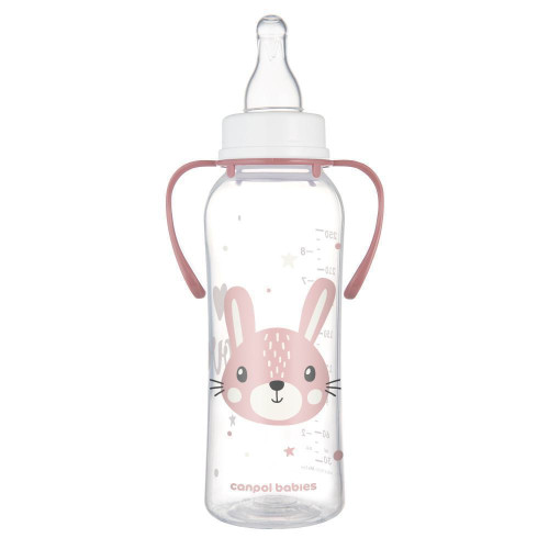 Fľaša úzkohrdlá s úchytmi Cute Animals 250 ml Canpol babies