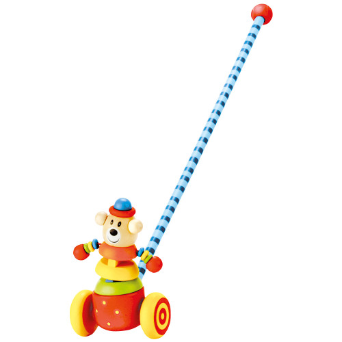 Jazdík medveď na tyči drevený 55 cm
