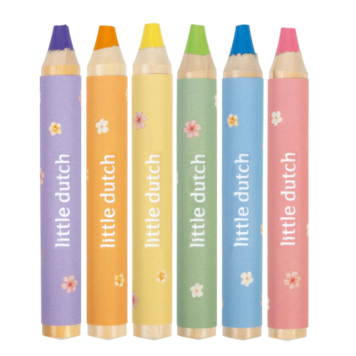 Pastelky 6 ks Rosa Little Dutch