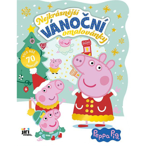 Najkrajšie vianočné omaľovánky so samolepkami Prasiatko Peppa