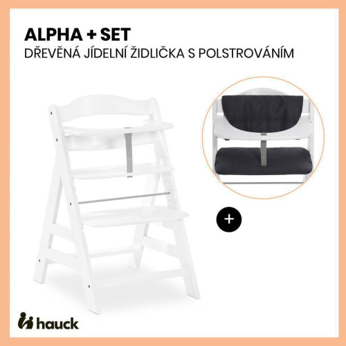 Drevená stolička 2v1 Alpha+ Hauck