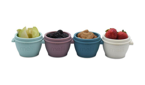 Silikónové kelímky na potraviny Snap&Go 118 ml - 4ks Luxe pastelové Melii