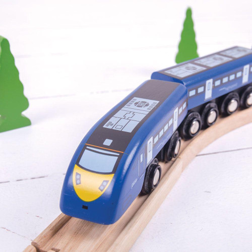 Rýchlik High Speed 1 modrý Bigjigs Rail