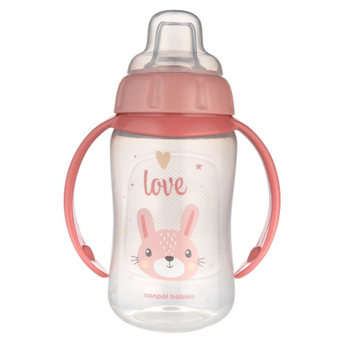 Hrnček tréningový Cute Animals so silikónovým náustkom 320 ml Canpol babies