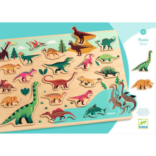Drevené Puzzlo Dino Djeco