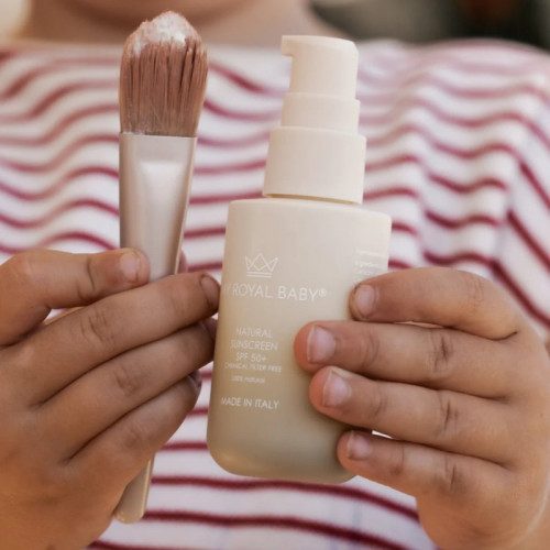 Prírodný opaľovací krém SPF 50+ 50 ml + kefka s puzdrom