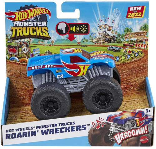 Hot Wheels Monster trucks svietiaci a rámusiaci vrak HDX60