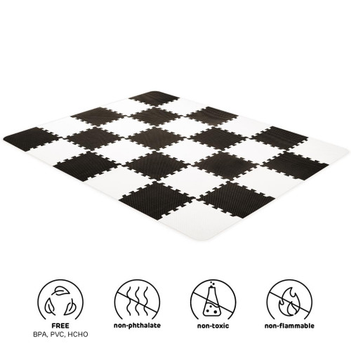 Podložka penové puzzle Luno 150x180 cm Black 30 ks