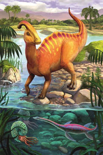 Minipuzzle dinosaury 4 druhy, 54 dielikov