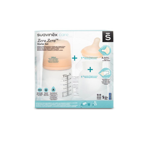 Antikoliková fľaša Zero Zero 180 ml A Suavinex sada