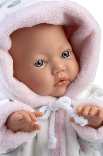 Realistická bábika bábätko s mäkkým látkovým telom 32 cm Little baby Llorens