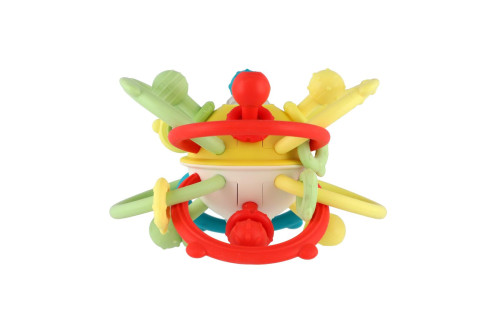 Guliček hrkálka silikón/plast 13 x 9 cm Babyted