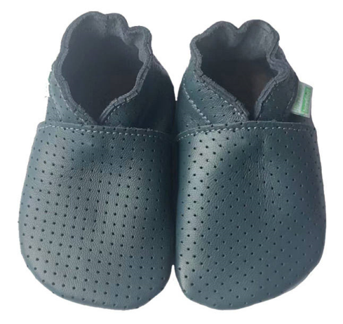 Kožené capáčky dierované Barefoot Vel. XL (18-24 mes.) Hopi Hop