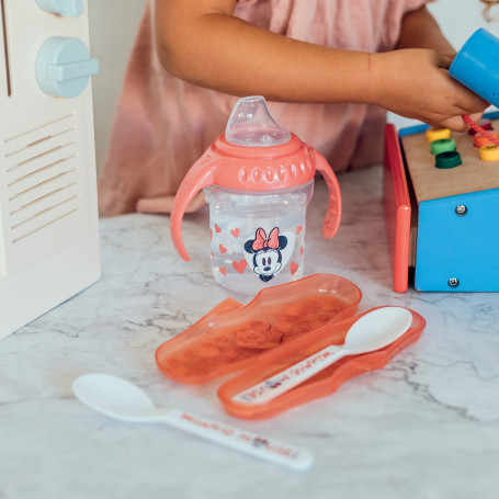 Sada 2 lyžíc s puzdrom Minnie New Thermobaby