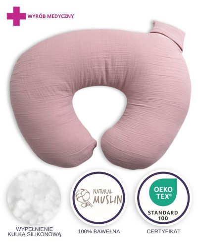 Mušelínový polohovací vankúš MiniRelax 140 cm Babymatex