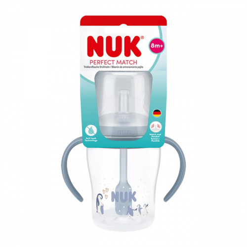Dojčenská fľaša na učenie so slamkou 150 ml NUK Perfect Match
