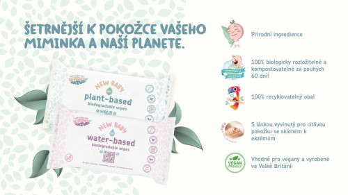 Detské vlhčené obrúsky neparfumované (bio) Jackson reece