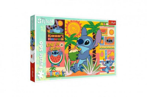 Puzzle Prázdniny so Stitchom 500 dielikov 48x34 cm