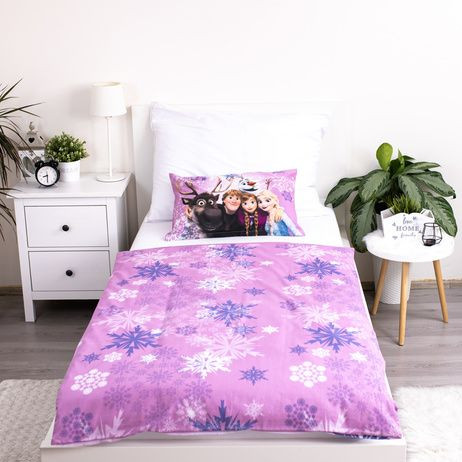 Obliečky do postieľky Frozen purple 100 x 135, 40 x 60 cm Jerry Fabrics