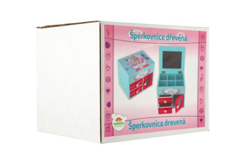 Skrinka šperkovnica Princess 3 zásuvky