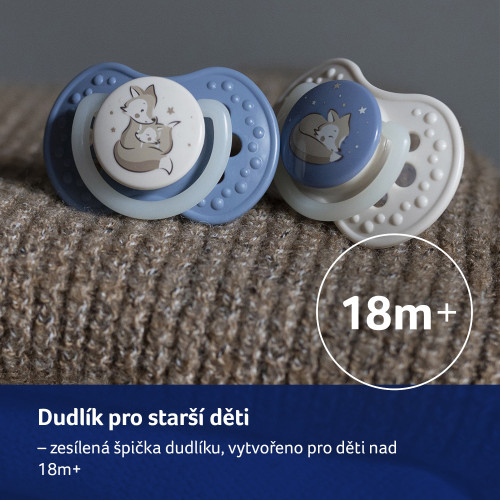 Cumlík svietiaci silikónový dynamický Night & Day 0 - 6 m, 2 ks Lovi