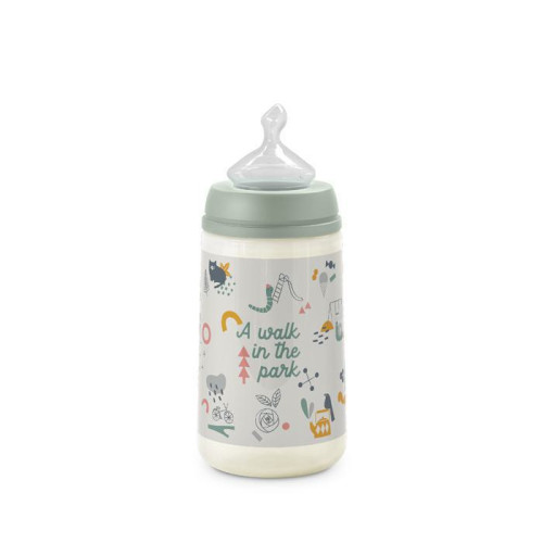 Dojčenská fľaša Walk anatomická M silikón 270 ml Suavinex