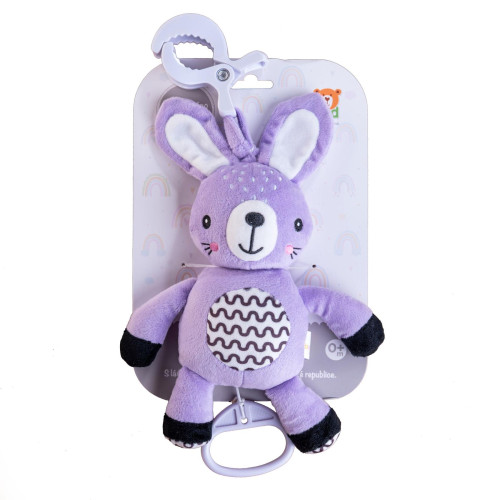 Naťahovací hrací strojček plyš 30 cm záves na postieľku/kočík Babyted