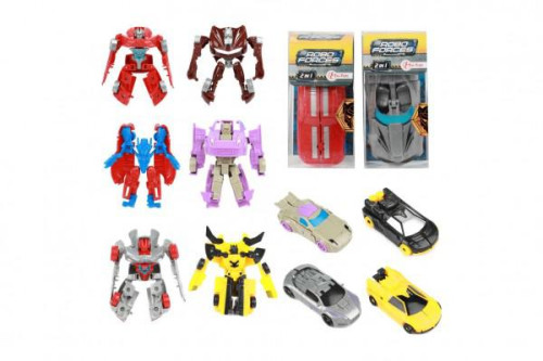 Transformer auto/robot plast 10 cm 5x10,5 cm