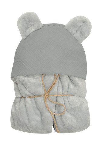 Deka s kapucňou Koala mušelínová 95 x 95 cm Babymatex