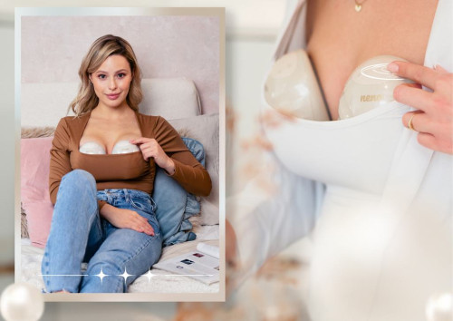 Odsávačka materského mlieka duo elektrická handsfree Perla Twin neno