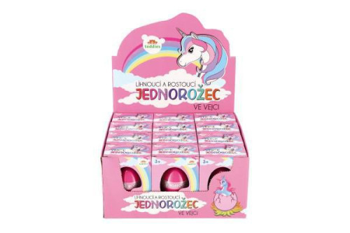 Vajcia liahnuce a rastúce jednorožec 6 cm
