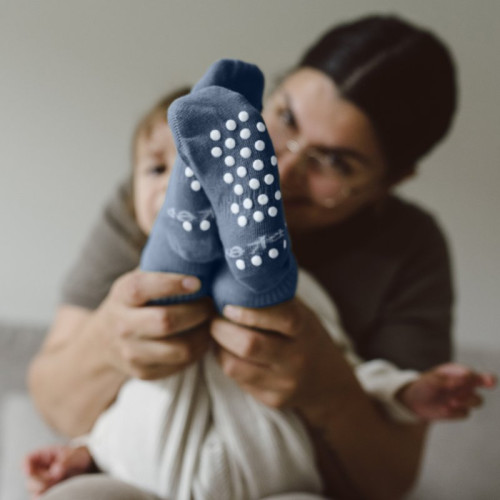 Detské ponožky Stay-on-Socks Antislip 1 pár Blue Heaven