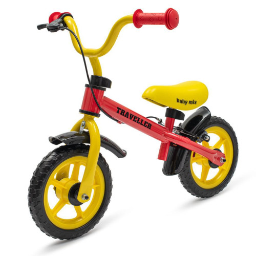 Detský balančný bicykel s brzdou Traveller Baby Mix