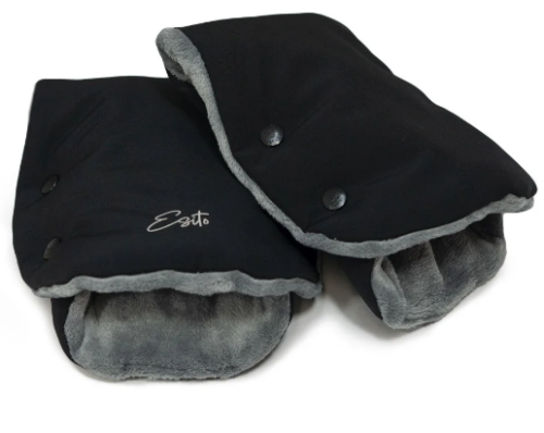 Rukávnik na kočík Golf Softshell Black/Grey RFX - čierna/sivá Esito