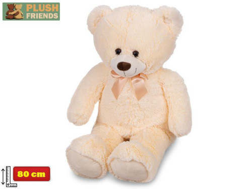 Plyšový medveď 80 cm s mašľou 0 m+ Plush Friends