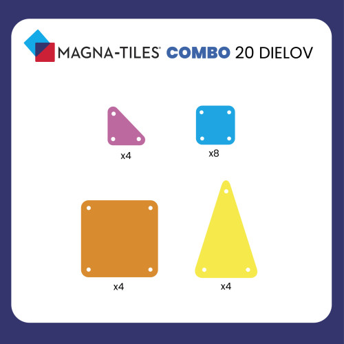Magnetická stavebnica Combo 20 dielov