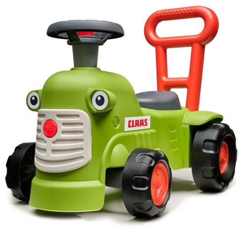 Odstrkovadlo traktor Claas svetlo zelený s volantom