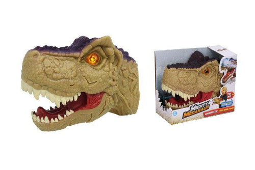 Dino hlava s efektmi na ruku 20 cm