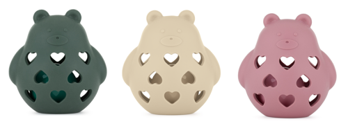 Hračka silikónová s hrkálkou PETITE&MARS Bear Basil