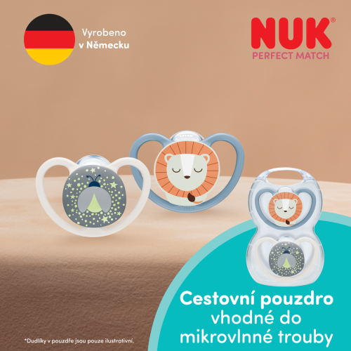 Cumlík Perfect Match Air Night 0-6 m 2 ks v boxe Nuk