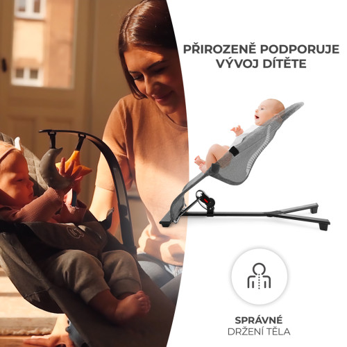 Lehátko hojdacia Mimi Grey do 9 kg Kinderkraft
