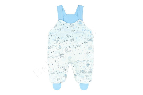 Bavlnené polodupačky - lacláčky Mestečko modré Baby Service