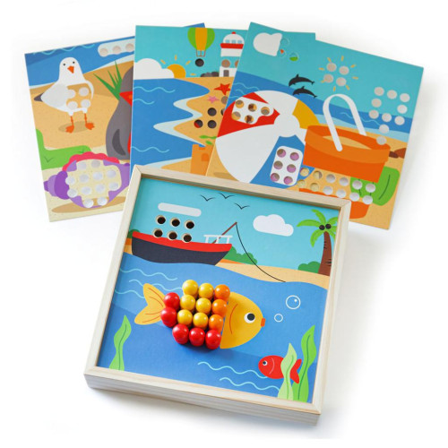 Drevená mozaika Pláž Bigjigs Toys