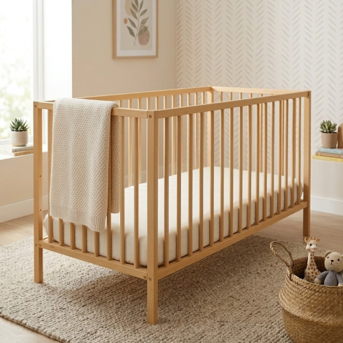Postieľka drevená Nela Beech Wood 120 x 60 cm Petite & Mars