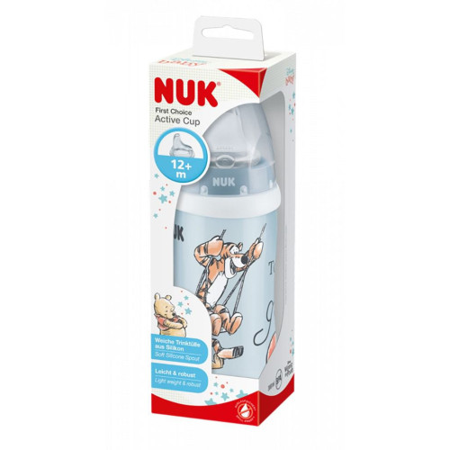 First Choice Active Cup fľaša 300 ml Medvedík Pú so silikónovým náustkom