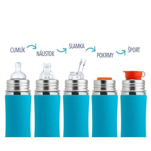 Nerezová dojčenská fľaša 325 ml Pura
